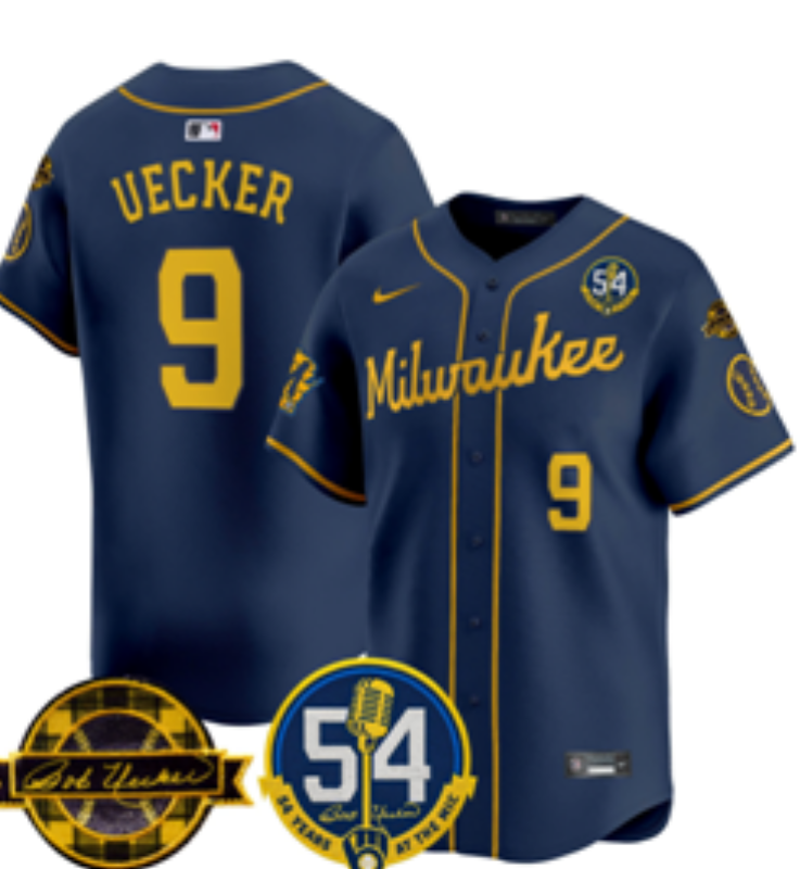 Men 2026 Milwaukee Brewers #9 Uecker blue Game Nike MLB Jersey 0408001
